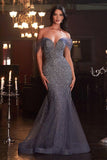 CDsparkly-fitted-off-shoulder-mermaid-gown-cb079