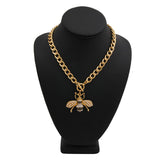 Designer Style Pearl Bee Toggle Necklace