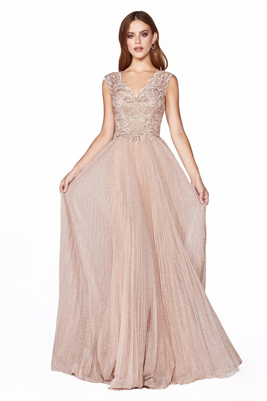 CDlong-metallic-cap-sleeve-lace-dress-ht011