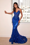 Shimmer Corset Bodice Mermaid Dress J810