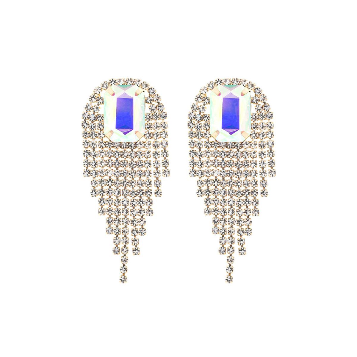 Aurbo Square Fringe Earrings