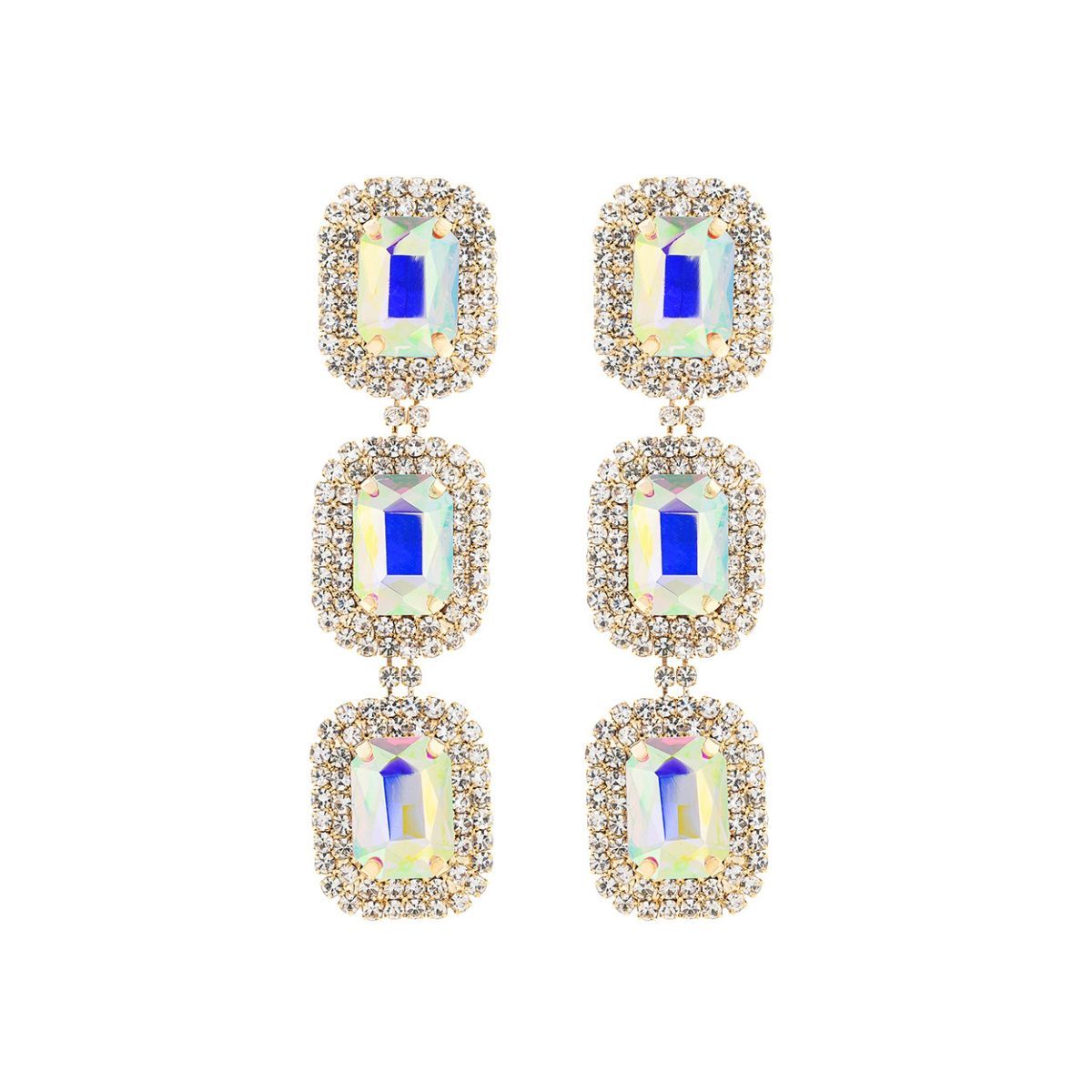 Aurbo Triple Halo Earrings